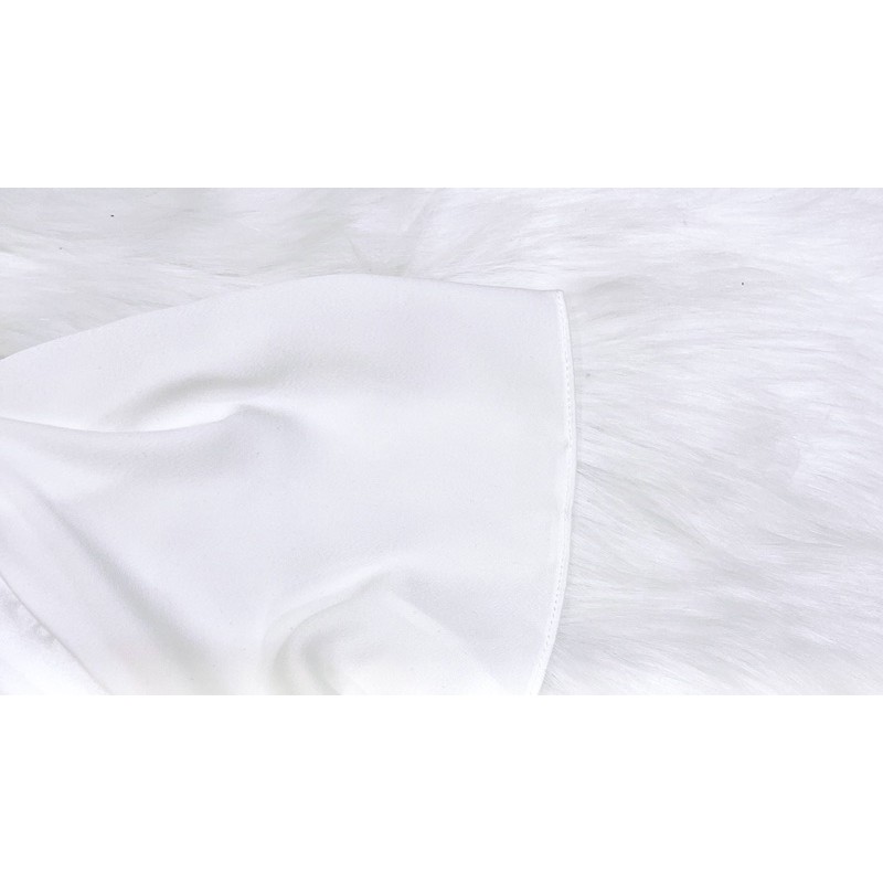 [Mã FAGREEN1505 giảm tới 30K đơn 99K] VÁY LỤA TRẮNG CÚP NGỰC TAY BÈO CHO NỮ | BigBuy360 - bigbuy360.vn