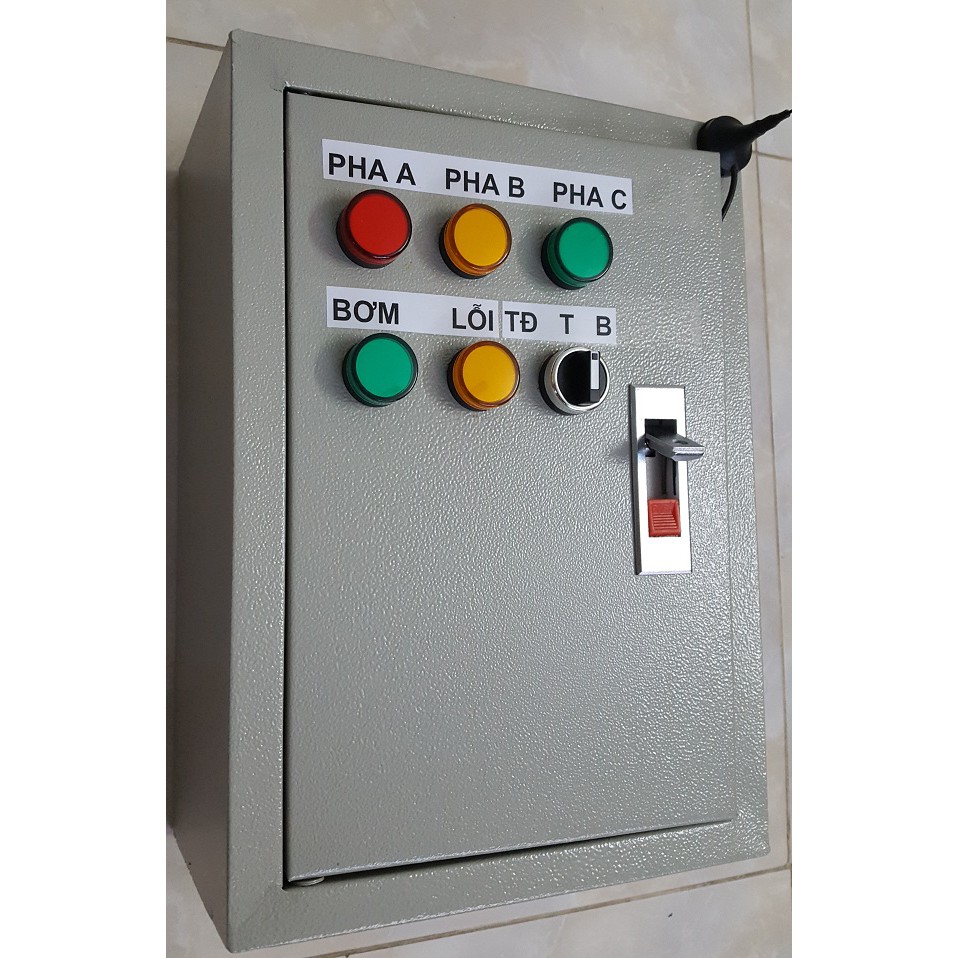 Tủ điều khiển động cơ 3P qua điện thoại có bv mất pha đảo pha