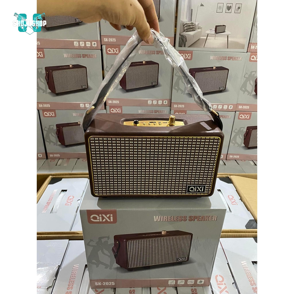 Loa Bluetooth Karaoke Qixi SK-2025 Âm Thanh Siêu Đỉnh Tích Hợp Cổng Micro 6.5 Karaoke Micro Không Dây Bảo Hành 12 Tháng