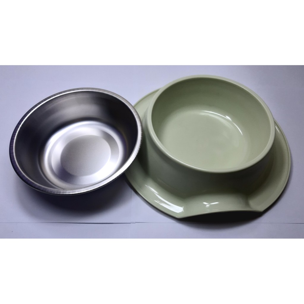 TÔ ĐỰNG THỨC ĂN CHO THÚ CƯNG CHÓ MÈO Thiết kế chỗ cầm ở đế tô Kèm 1 tô inox nằm trong - Pet shop Uytinpro