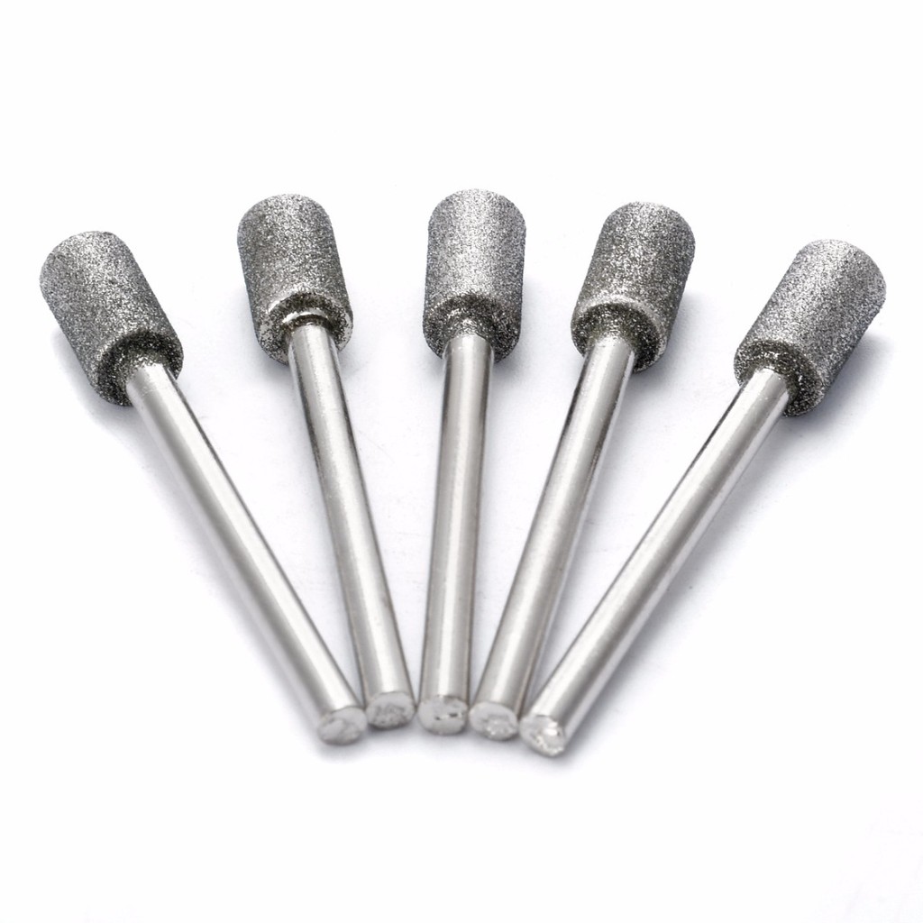 Bộ 5 Mũi Khoan Mài Kim Cương Bạc 3mm