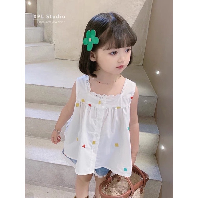 sét áo thô giấy mềm kèm quần bò phối ren cho bé từ 8-20kg💋
