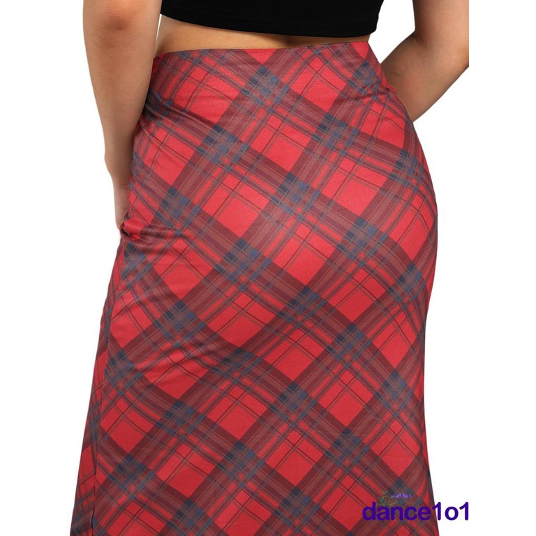 Chân váy dài lưng cao họa tiết kẻ sọc phong cách thời trang cho nữ