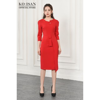 Đầm nữ công sở ko-isan dáng ôm tay lửng sang trọng - 660475