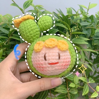 Móc khoá len handmade em bé xương rồng