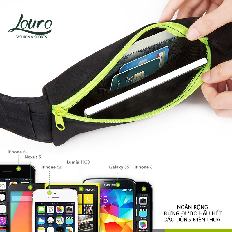 Túi đeo hông thể thao Louro PL15, kiểu túi đeo hông đa năng, chống nước tuyệt đối | BigBuy360 - bigbuy360.vn