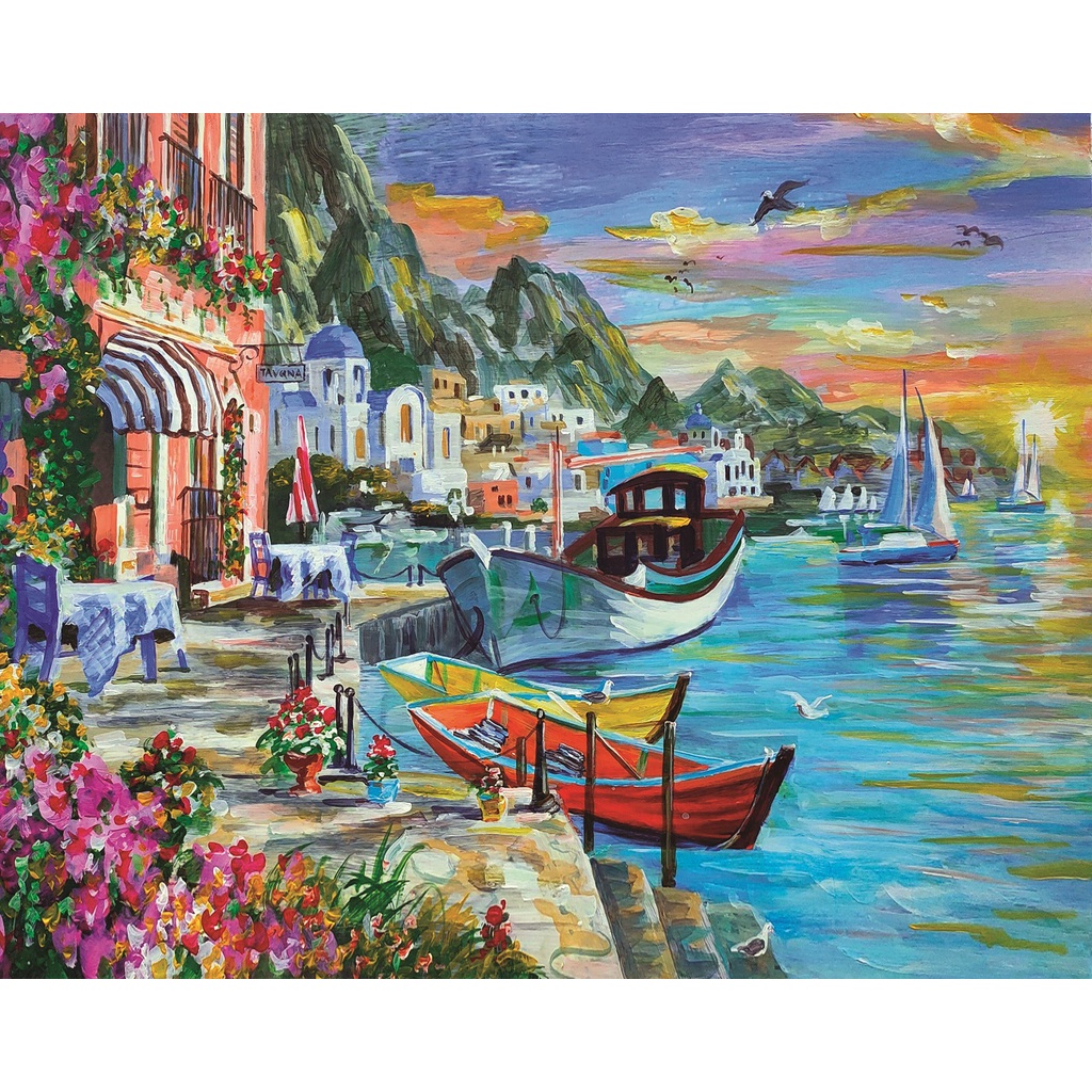 Bộ Tranh Xếp Hình Cao Cấp Minh Châu 500 Mảnh Ghép – Thanh Bình (40x50cm)