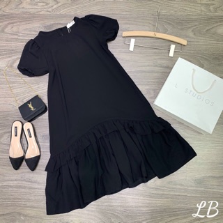 Váy cotton đuôi cá tay bồng