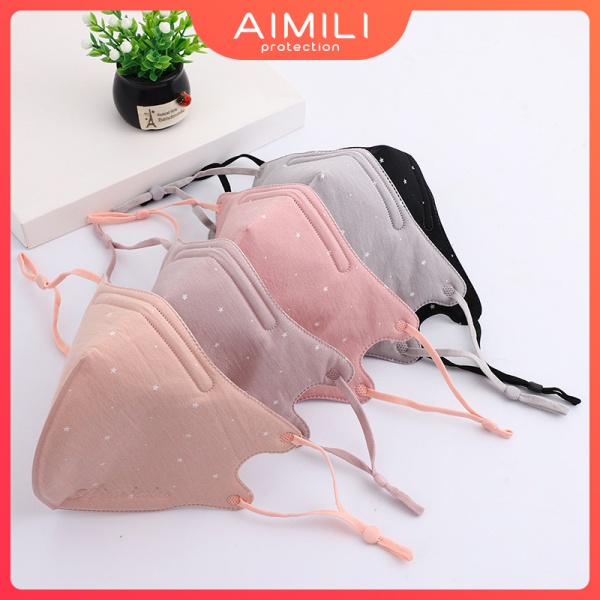 Khẩu Trang cotton 3 Lớp Chống Bụi Thoáng Khí Có Thể Giặt Tái Sử Dụng