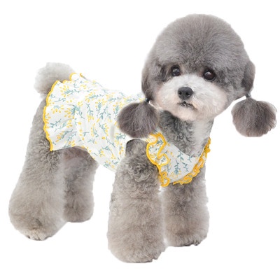 Quần áo chó con vật cưng Kiểu Mới Mùa Hè mỏng Teddy Bomi gấu nhỏ hơn chó mèo mùa hè Áo hai chân hoa