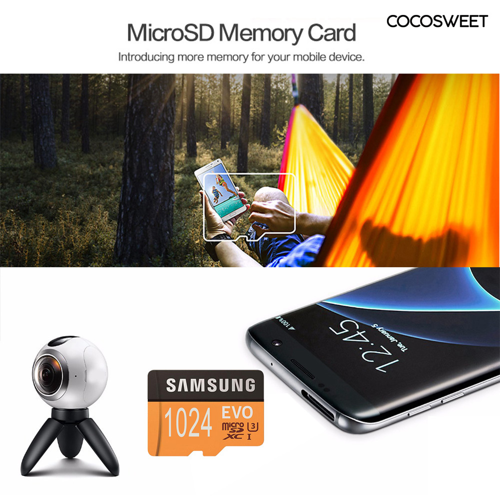 Thẻ Nhớ Micro Sd Kỹ Thuật Số Cocosweet Sam Sung 512gb / 1tb Evo U3 Tf Cho Điện Thoại / Máy Ảnh