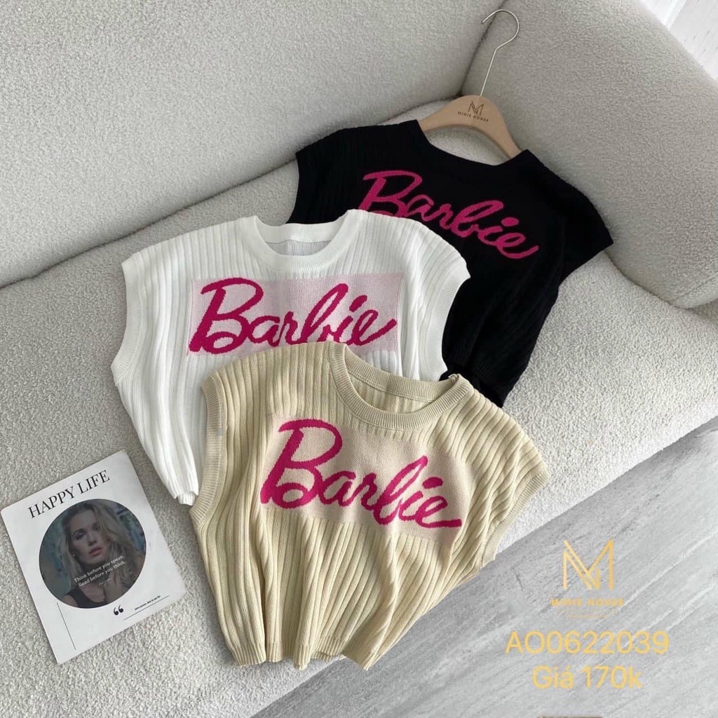 ÁO LEN CROPTOP CHỮ BABIER HỒNG