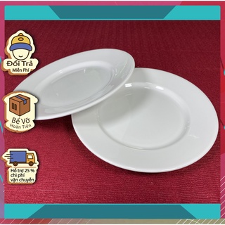 Đĩa cạn trắng 6" sứ minh châu, since_1977