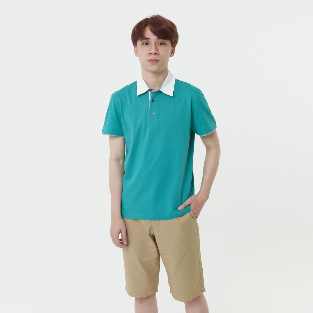 Áo phông trơn nam tay ngắn có cổ cao cấp Hàn Quốc The Shirts Studio 11A2014GR