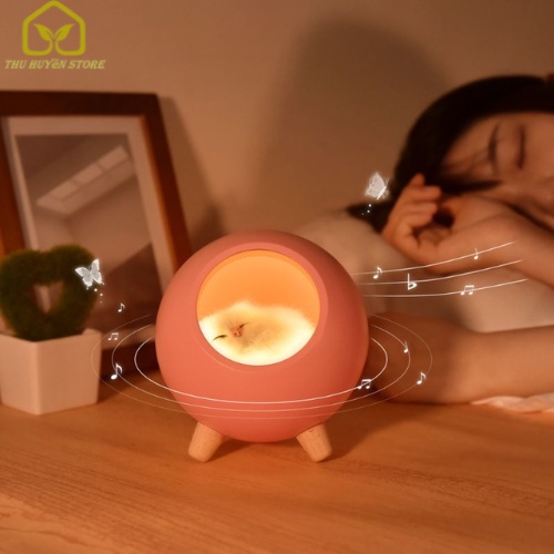 💖𝑺𝑰𝑬̂𝑼 𝑺𝑨𝑳𝑬💖 Đèn Bàn Trang Trí Tích Hợp Loa Bluetooth Không Dây Kiêm Đèn Ngủ Mèo Con Chỉnh Được Độ Sáng Có Sạc Tích Điện