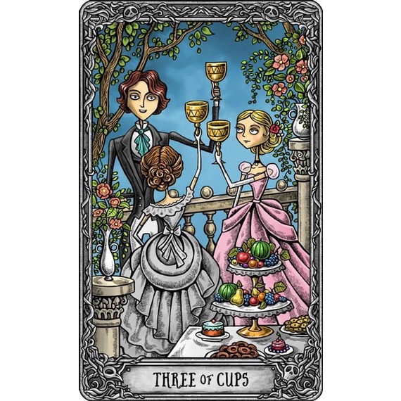 Bộ bài Dark Mansion Tarot Deck 4th Edition phiên bản Gold Brown