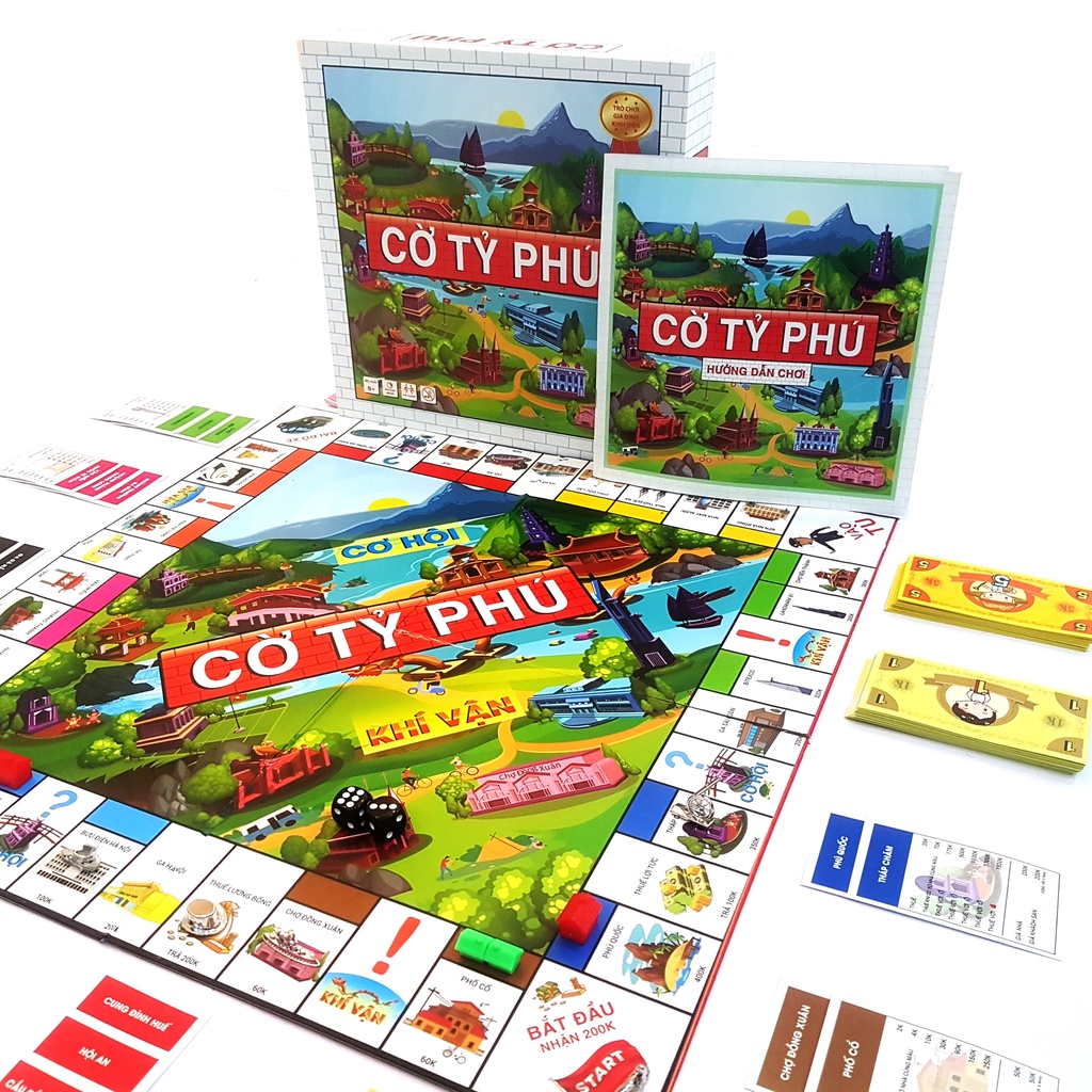 Board Game Cờ tỷ phú Monopoly - Việt Nam Phiên Bản Cao Cấp 2023
