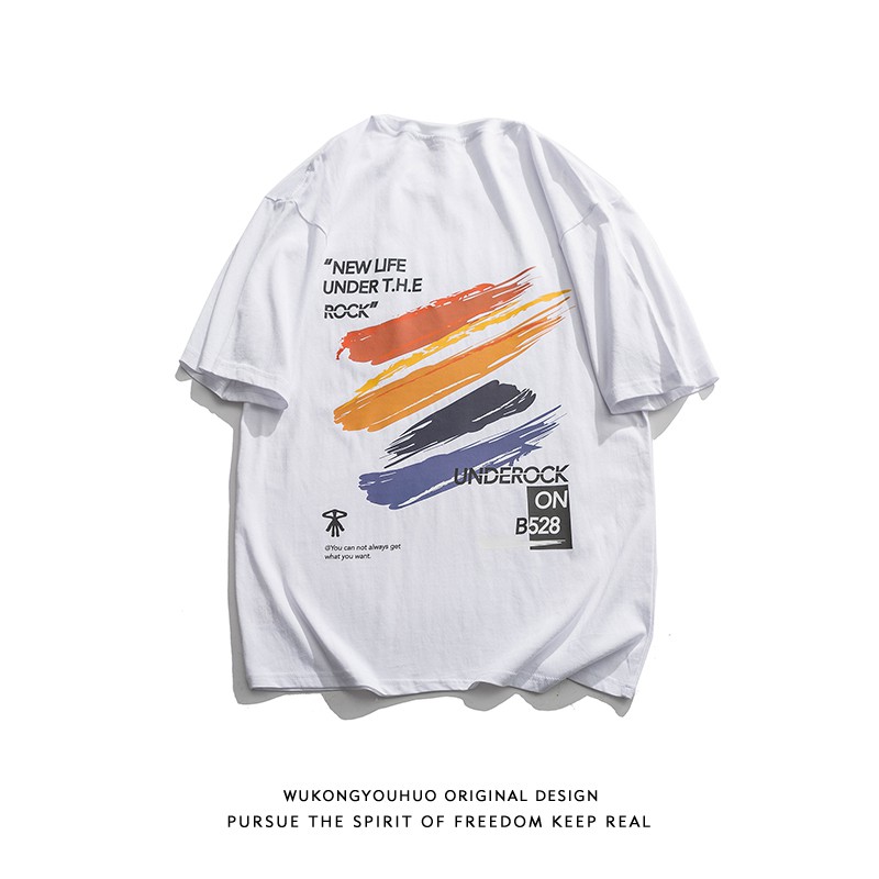 Áo Thun Tay Ngắn Dáng Rộng In Hoạ Tiết Đẹp Thời Trang