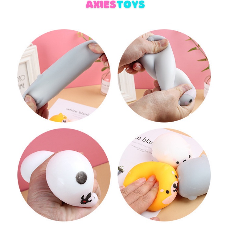 Squishy chó shiba, lạc đà, kỳ lân, đồ chơi xã stress silicon thú ngẫu nhiên