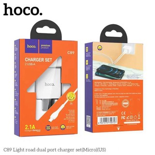 Bộ Củ Cáp Sạc Hoco C89 Lightning/Micro/Type C 2.1A