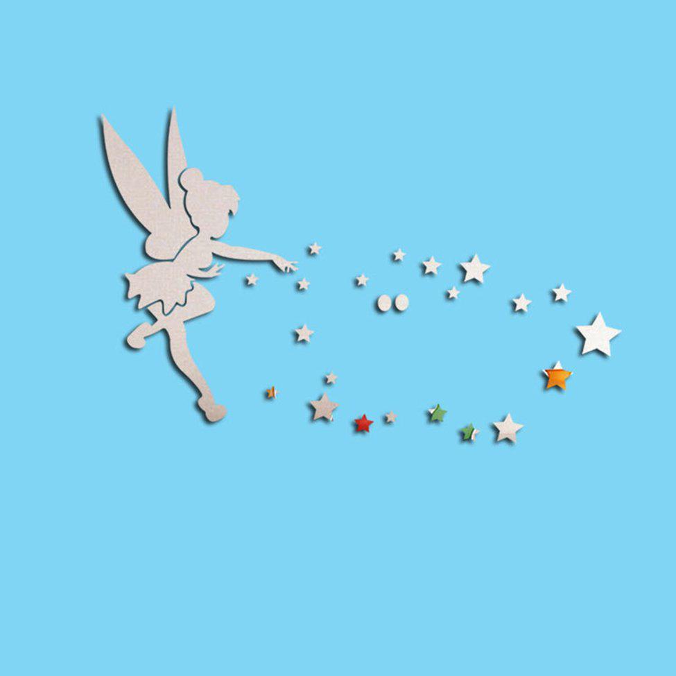 Miếng Dán Tường Acrylic 3D Hình Nàng Tiên Nữ Công Chúa , Dễ Chùi Rửa