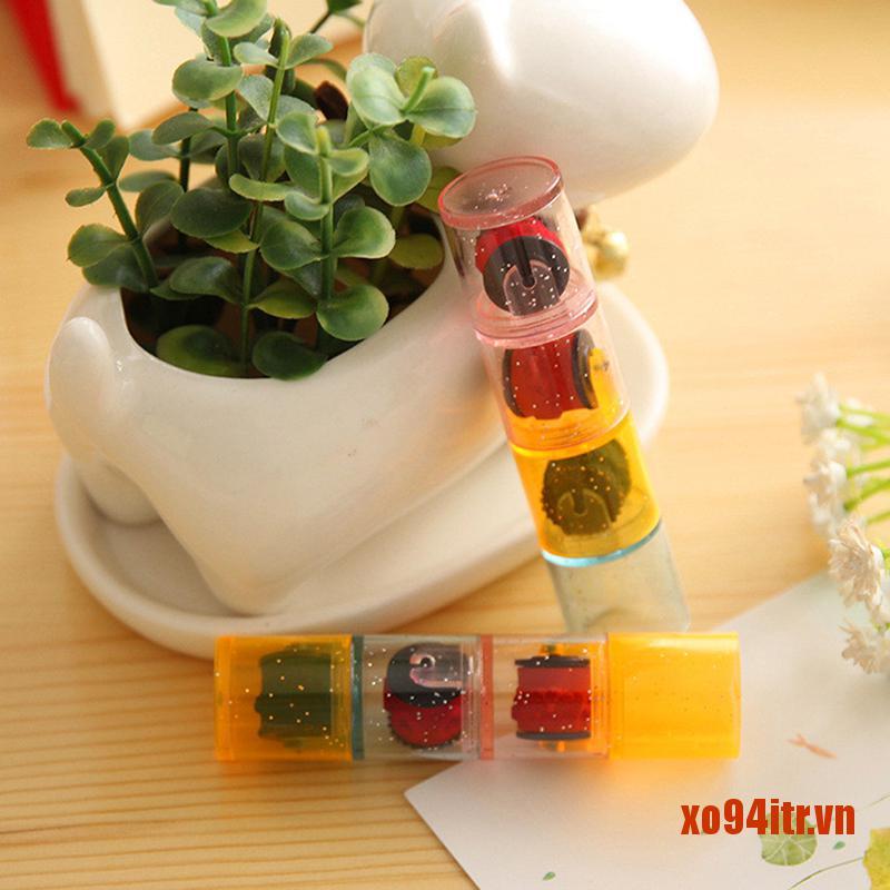 XOITR  Plastic Mini Ink Stamp Roller Diary Seal Fun Kids Toy Ink Pad Cartoon DIY