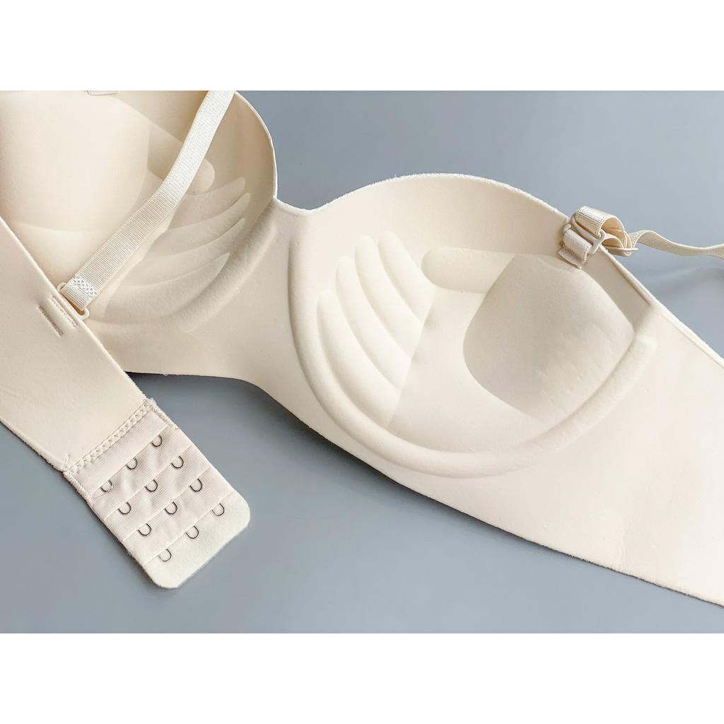 Áo ngực nữ đúc su nâng ngực đệm bàn tay BRALUNE, áo lót nữ đệm dày tạo khe tôn vòng 1 mã 65
