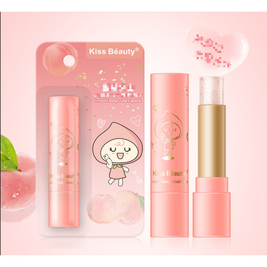 Son Dưỡng Mềm Môi Đào Hồng KissBeauty 2984 Chính Hãng Nội Địa