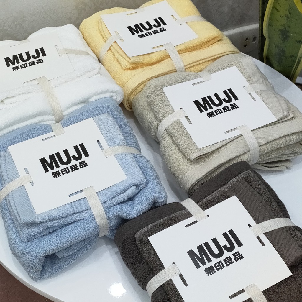 Combo khăn tắm kèm khăn mặt COTTON siêu thấm hút  thần thánh MUJI NHẬT BẢN