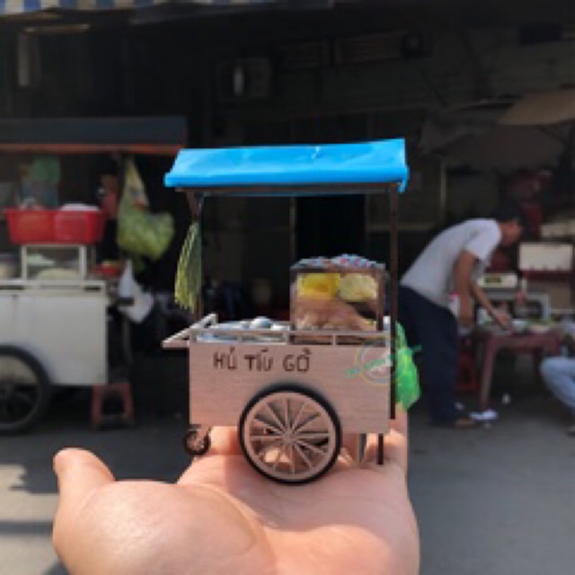 Mô Hình Nhà Búp Bê Xe Hàng Rong Hủ Tiếu HR08