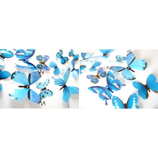 Decal dán tường Bướm 3D ( bộ 12 con)