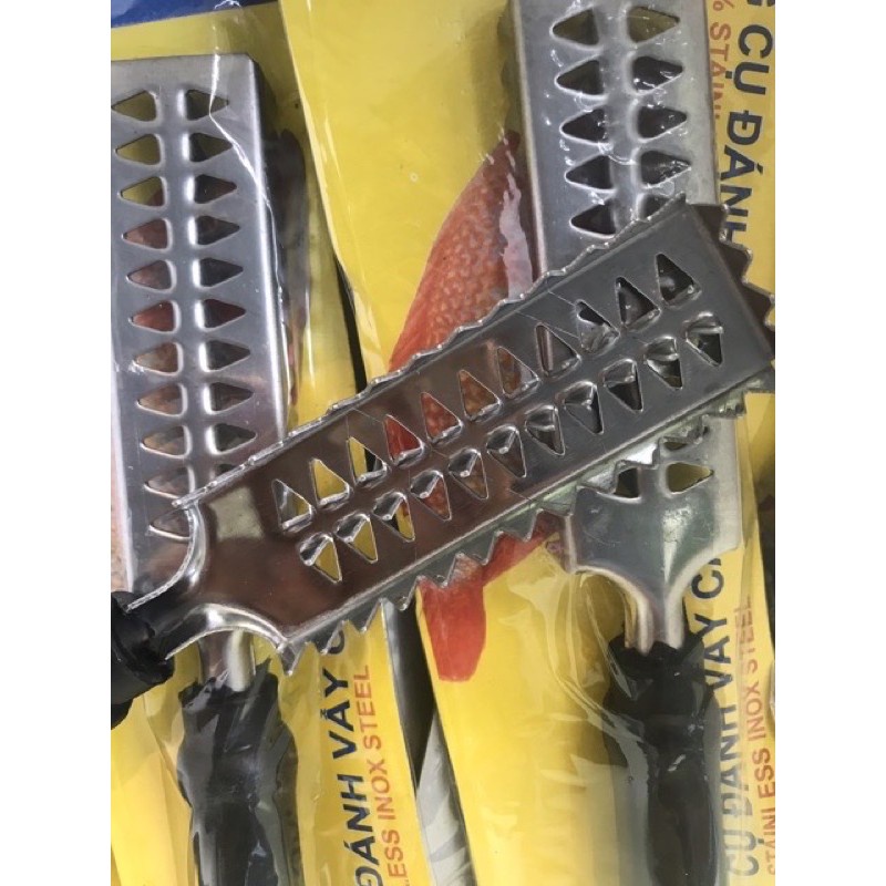 Dụng Cụ Đánh Vảy Cá Bằng inox Không Gỉ cán nhựa