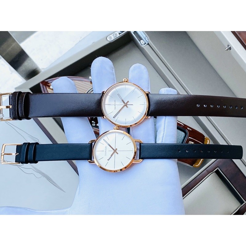Đồng hồ đôi dây da Calvin Klein K7B216C6 K7B236C6