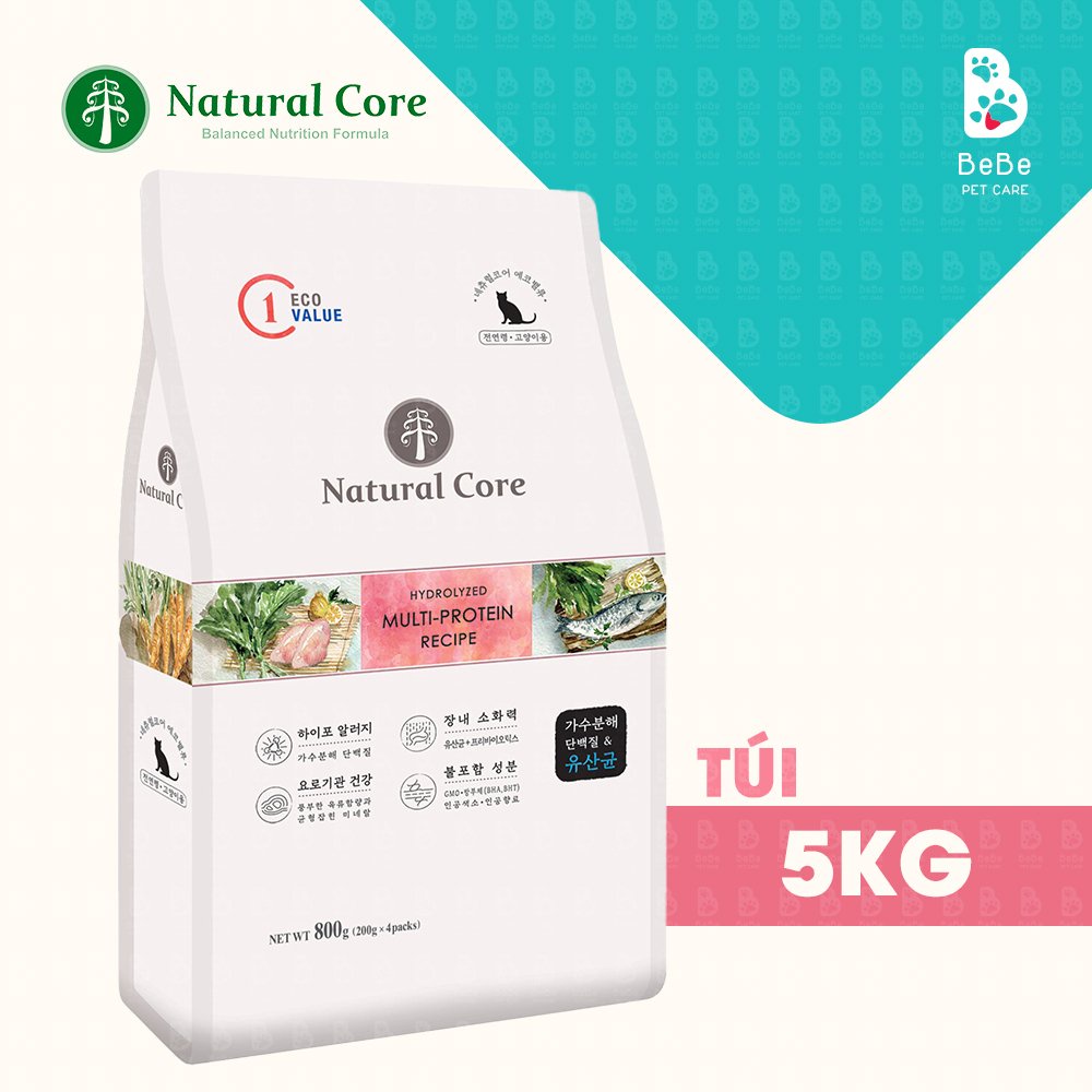 [5Kg] Hạt NATURAL CORE Đa Đạm Cho Mèo Mọi Lứa Tuổi