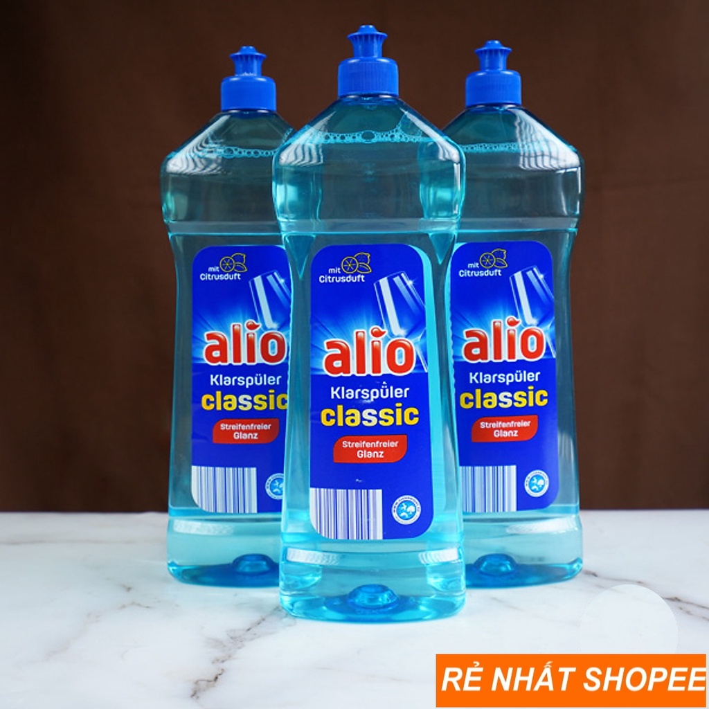 Nước làm bóng alio 1 lít (Đức) - dung dịch nước làm bóng bát alio 1000ml - Dầu làm bóng chén bát alio 1000 ml cho máy