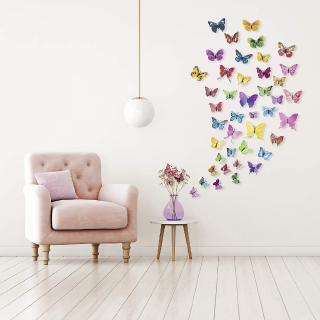 Set 24 hình bướm 3D dán tường