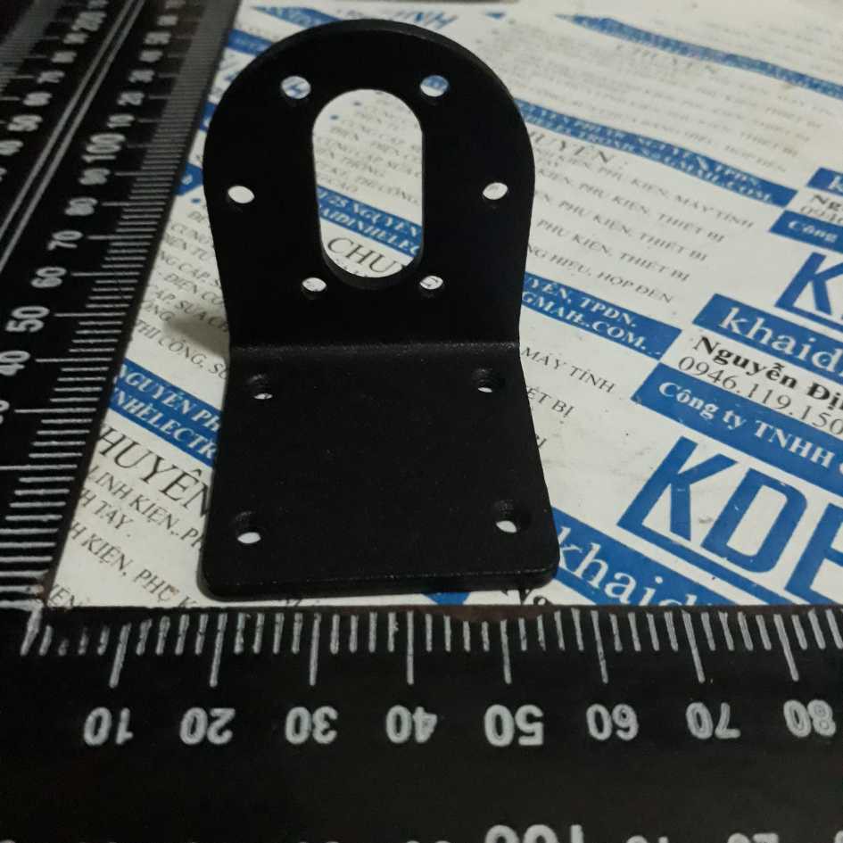 khung động cơ DC-giảm tốc 37mm-1, nhôm 1mm đen kde2639