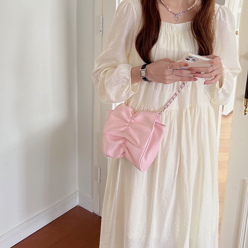 IELGY Túi Đeo Vai Gắn Nơ Ngọt Ngào Dễ Thương Cho Nữ