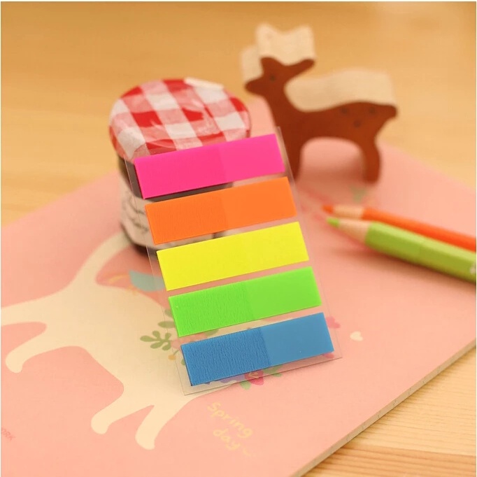 Sổ Ghi Chú Dạ Quang Tự Dính Nhiều Màu Tiện Dụng