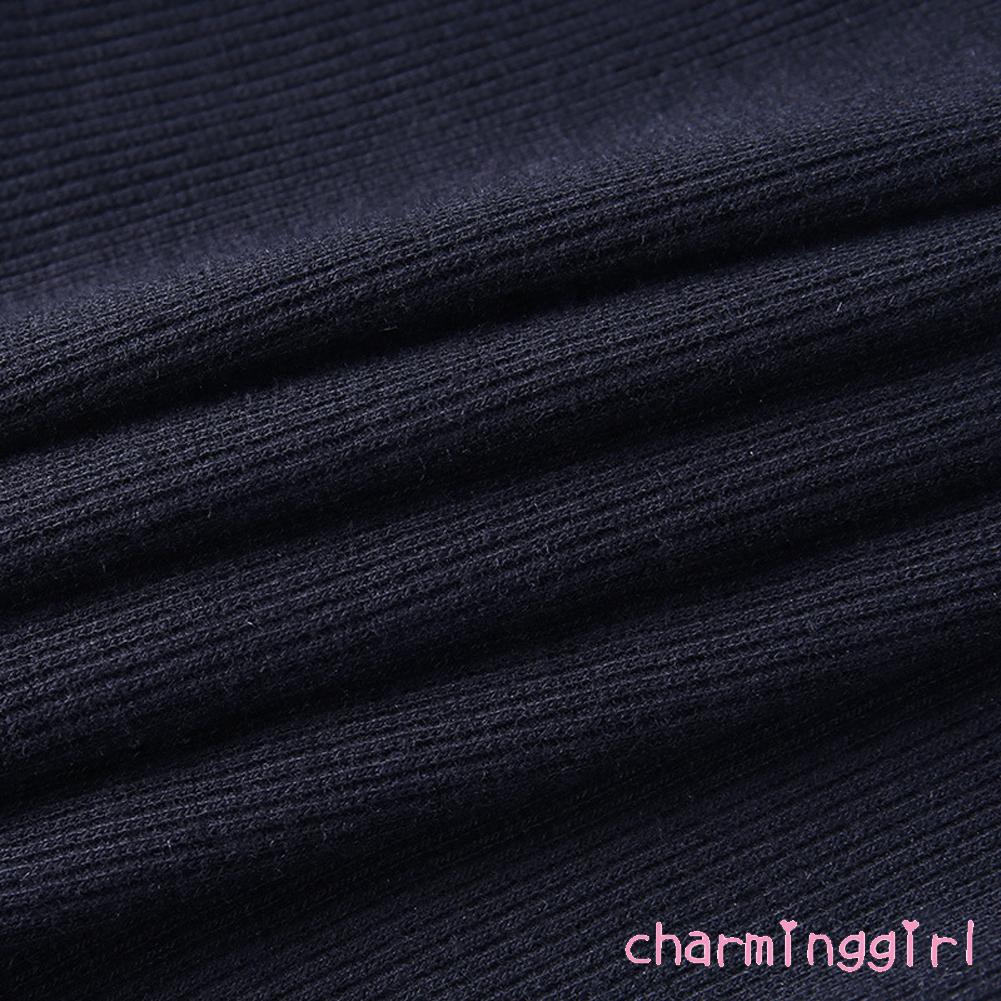 Áo Thun Tay Dài Cổ Tròn Thiết Kế Dây Đan Chéo Màu Trơn Cho Phái Nữ