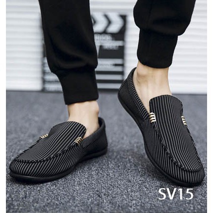 [ SIÊU HOT] Giày Lười Nam Cao Cấp Phong Cách Hàn Quốc - Màu Đen SV15 | BigBuy360 - bigbuy360.vn