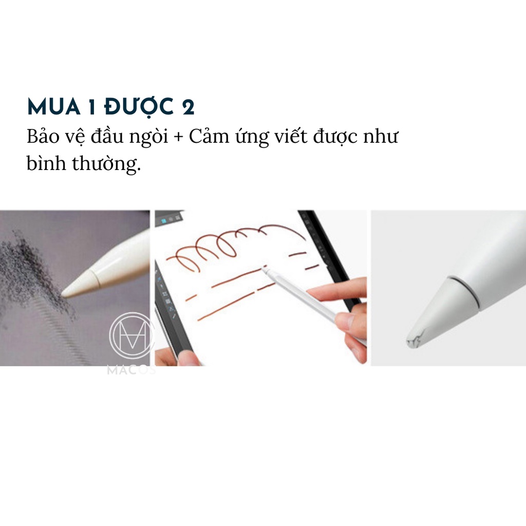 Bộ 10 bọc ngòi cho Apple Pencil 1 và 2 DUC DUCIS - Vỏ bảo vệ đầu ngòi bút cao cấp (AP15)