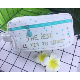 Bóp viết xanh mint size lớn
