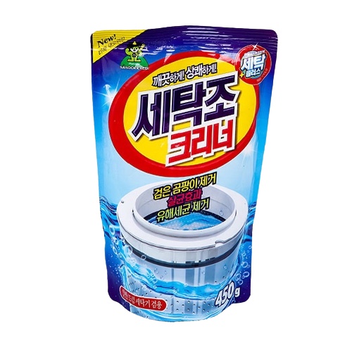 Bột vệ sinh lồng máy giặt TikTak Hàn Quốc gói 450g, Bột tẩy lồng máy giặt diệt khuẩn khử mùi tạo hương cao cấp