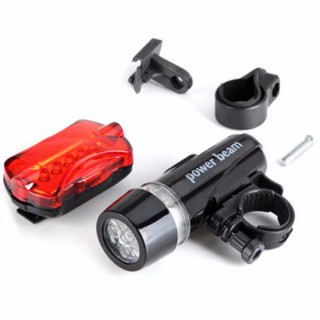 🚛 FREE SHIP ĐƠN 99K SALE NGÀY CUỐI] Bộ đèn pin gắn xe đạp và đèn chiếu hậu 5 LED WJ-101-dc3135