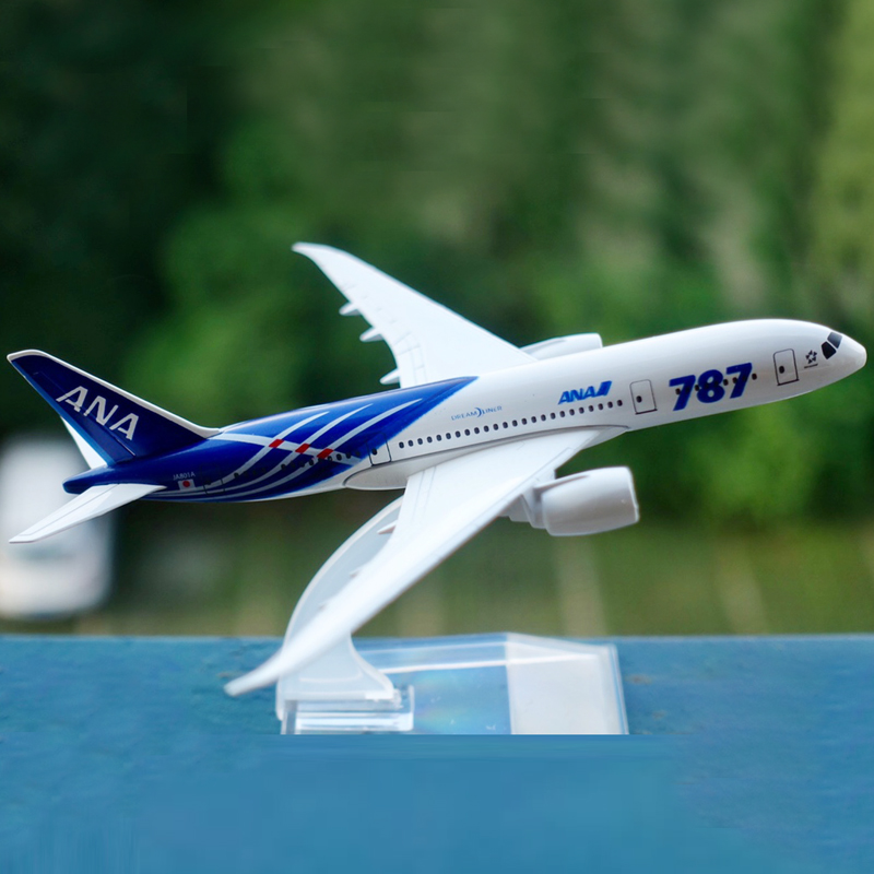 Mô hình máy bay Nippon 787 ANA B787 bằng kim loại dùng trang trí