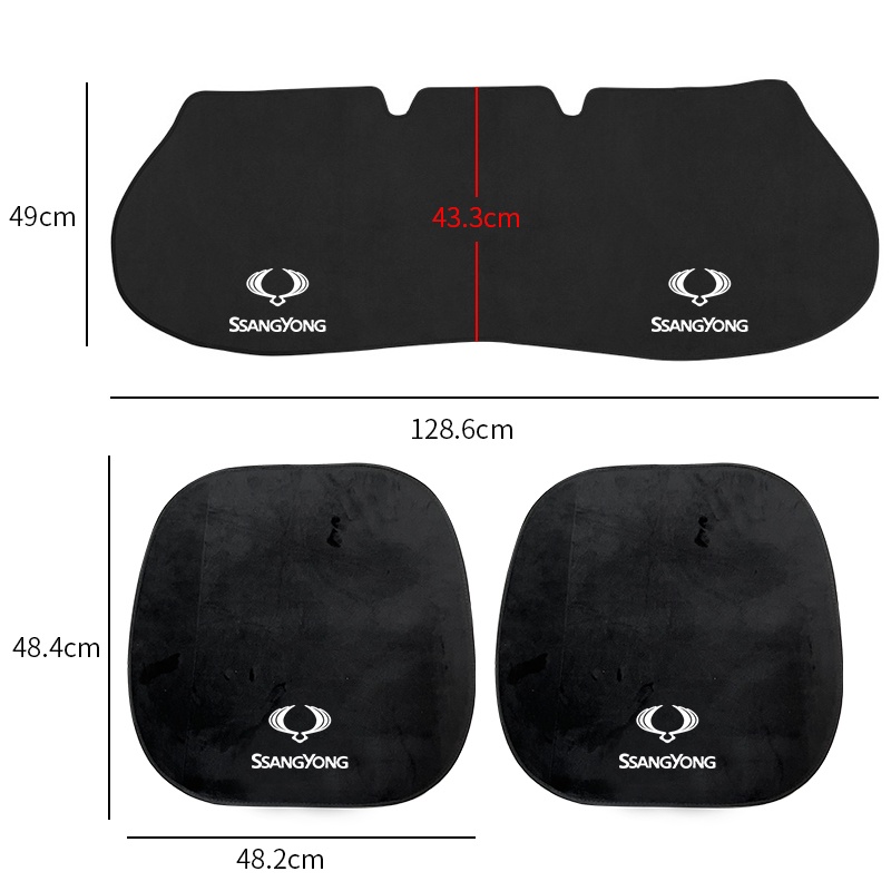 Đệm Lót Ghế Ngồi Xe Hơi Bằng Nỉ Mềm Mại Chống Trượt Thông Dụng Cho SsangYong Actyon Turismo Rodius Rexton Korando Kyron