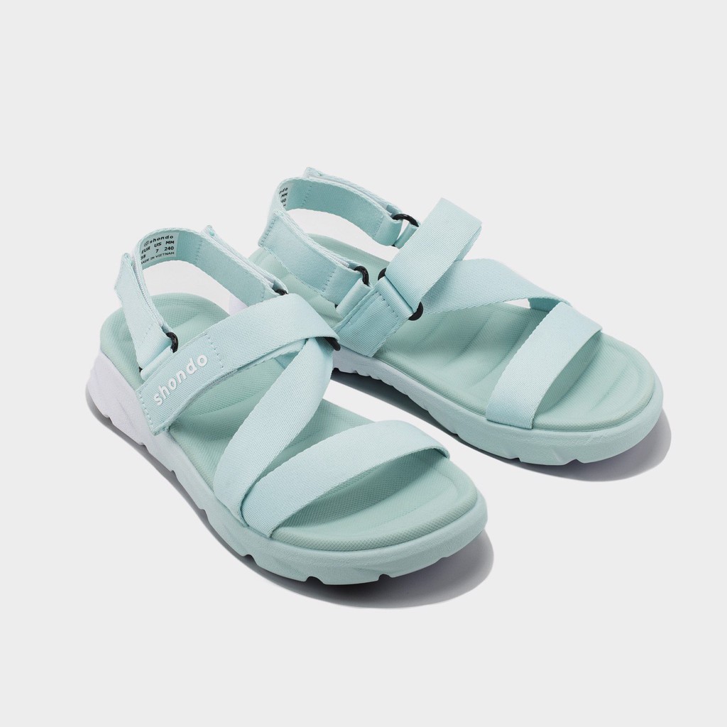 Giày sandal nữ SHONDO F6 Sport Ombre Xanh Mint - Đi Học, đi chơi [HÀNG CHÍNH HÃNG]