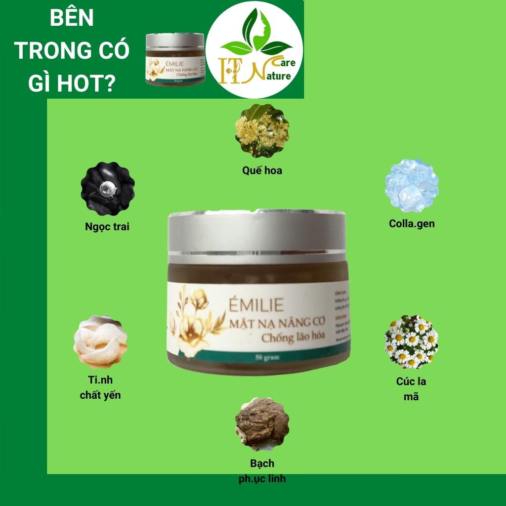 Mặt nạ nâng cơ Emilie 50g ch.ống lão h.óa tươi trẻ că.ng mịn da HT Nature Care