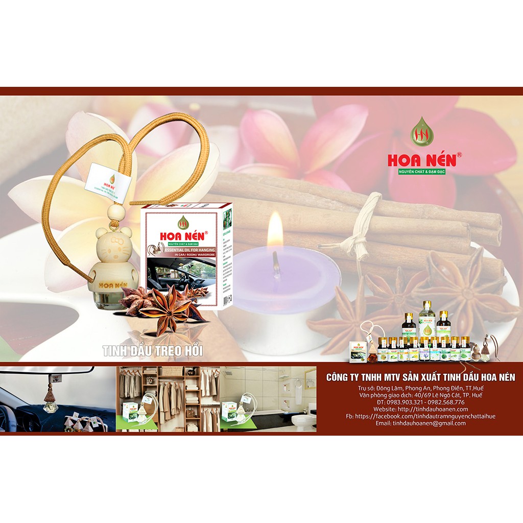 Tinh dầu treo Hồi - Hoa Nén - Hương thơm mát, khử mùi, ẩm mốc